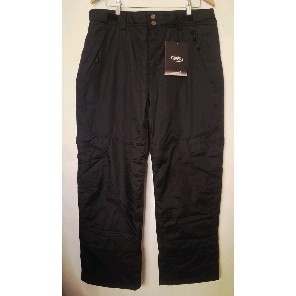 CB Sports Ski Pants Men's L (36) Black Waterproof Snowboarding Lined Insulated